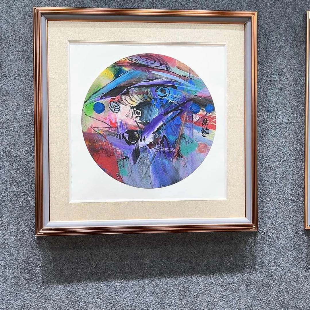 国画纯手绘画心原创