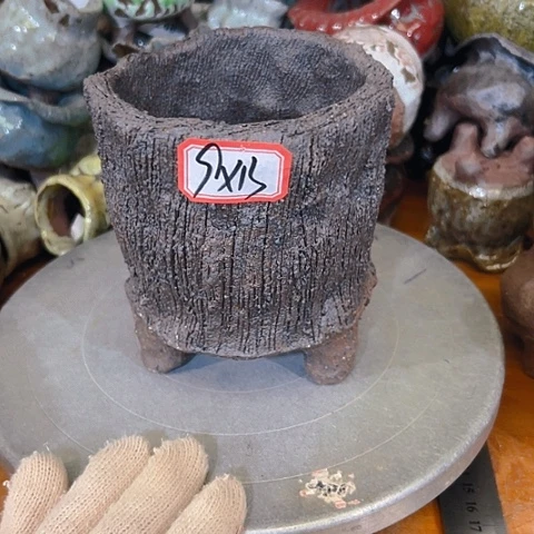 粗陶花盆手工花盆制作就这样