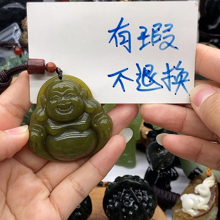 未镶嵌岫玉手把件