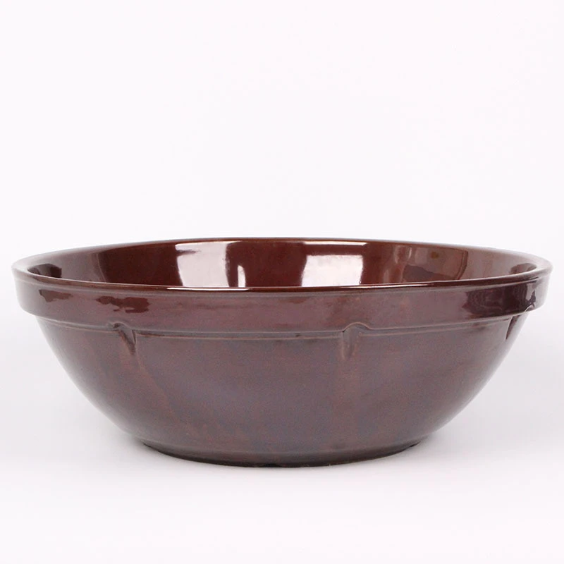 复古厨房家用老式陶瓷和面盆特大号腌菜泡菜晒酱盆传统不粘锅面