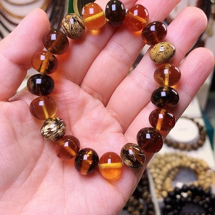 未镶嵌琥珀裸石多宝12+