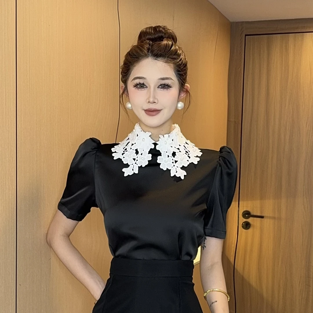 【MD原创·宵夜】2025夏季新款设计感洋气法式显瘦百搭上衣