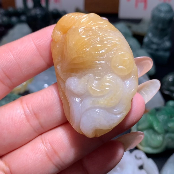 翡翠未镶嵌颈饰保真天然A货翡翠