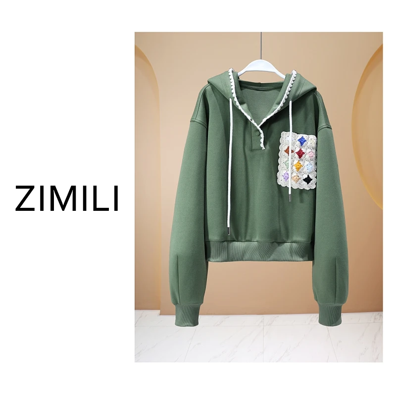 【亮哥欧货女装】冬季麂皮绒加厚《香草色》弹力双面亲肤卫衣26098-C8