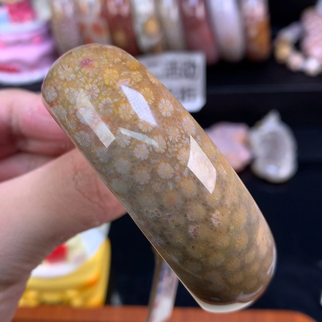 【闪购商品】未镶嵌手链硅化珊瑚（珊瑚玉）96号57.4圈莫奈彩花
