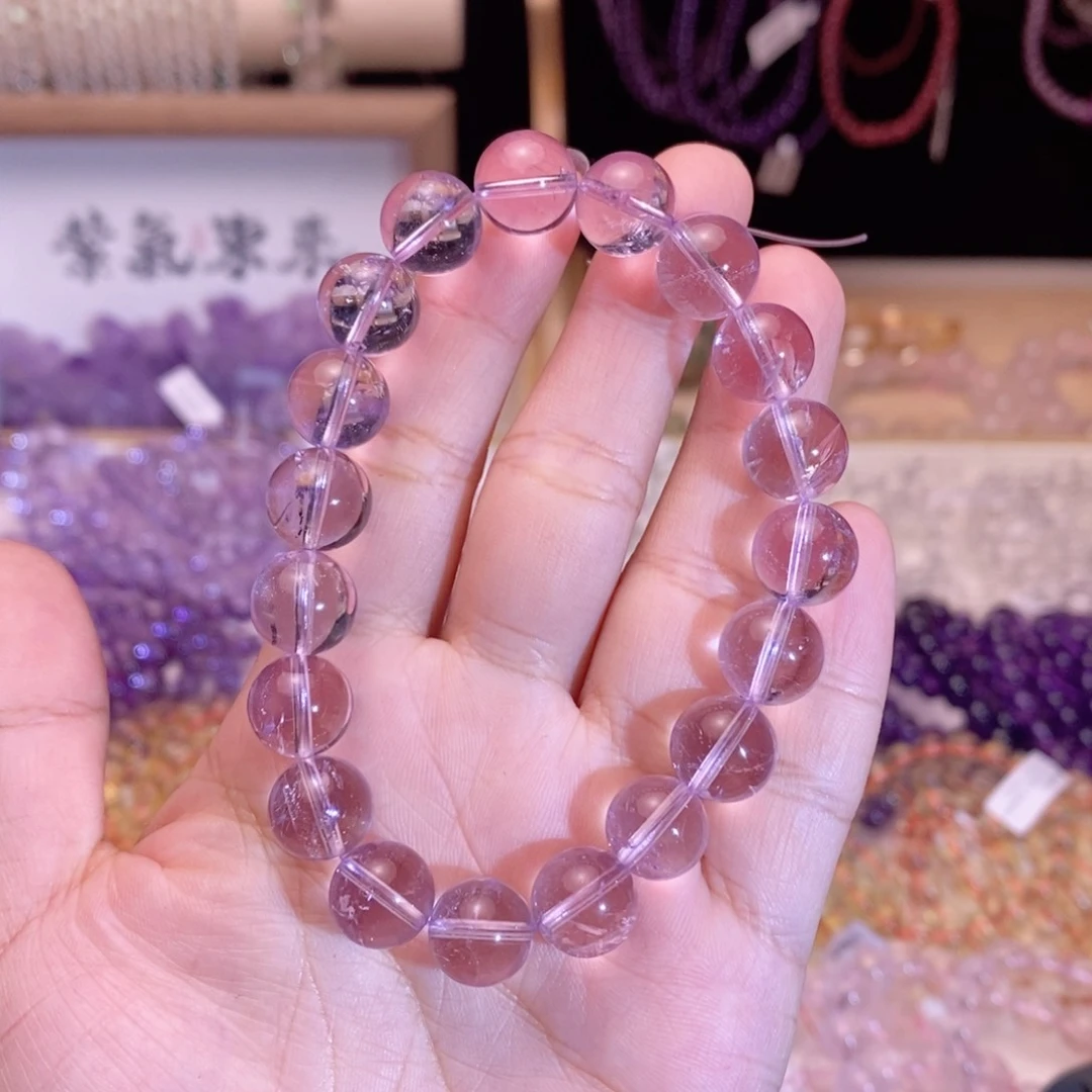 水晶手链未镶嵌小****！紫水晶卡10