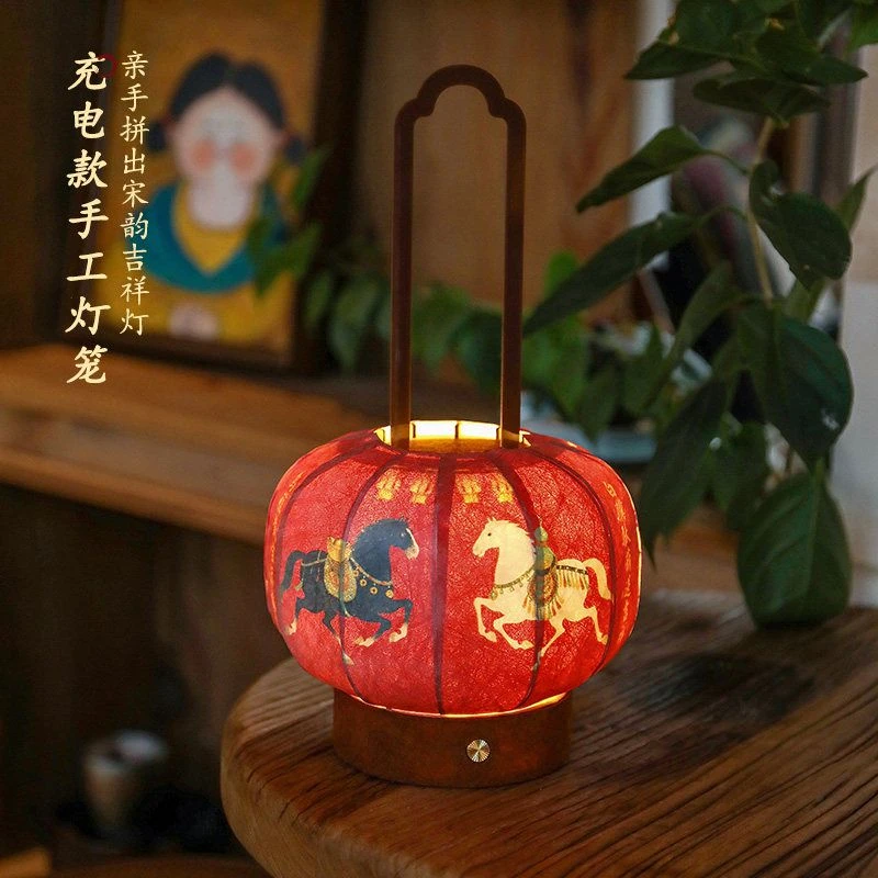 新年装饰灯笼摆件马上有福元旦过年春节客厅咖啡店铺桌面氛围布置