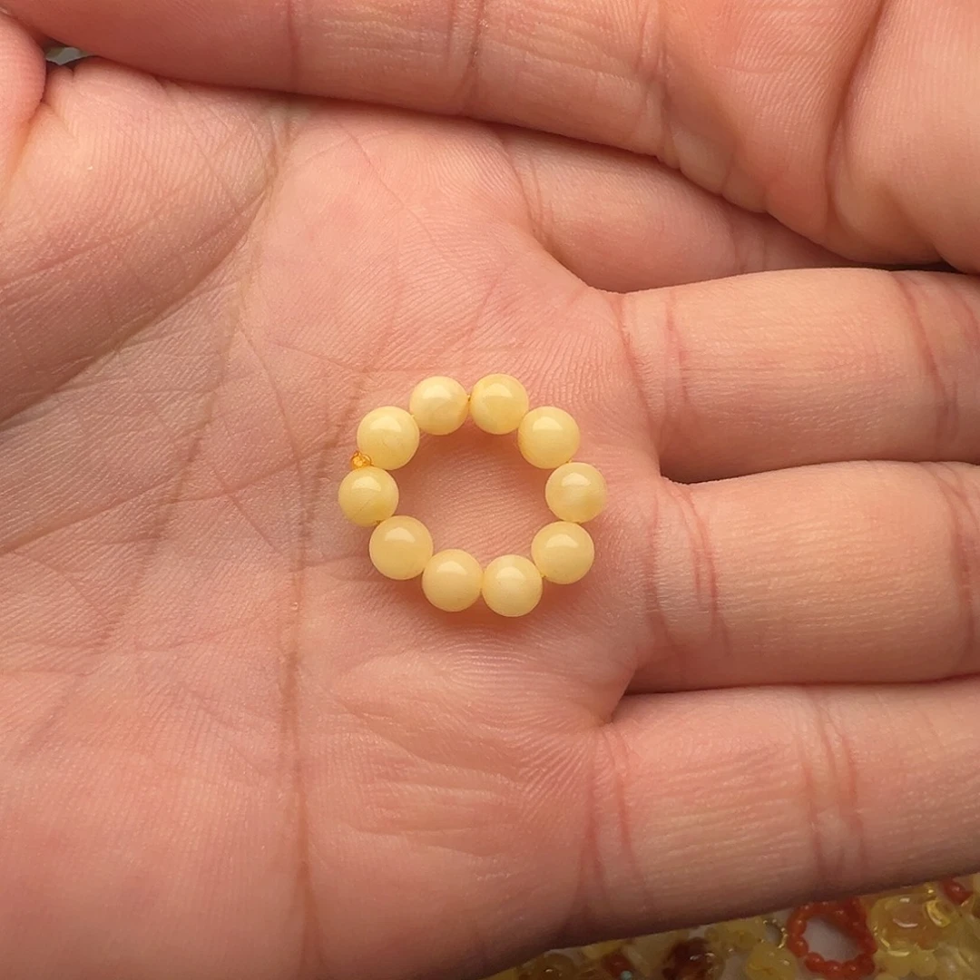 蜜蜡未镶嵌颈饰蜜蜡小米珠跑环