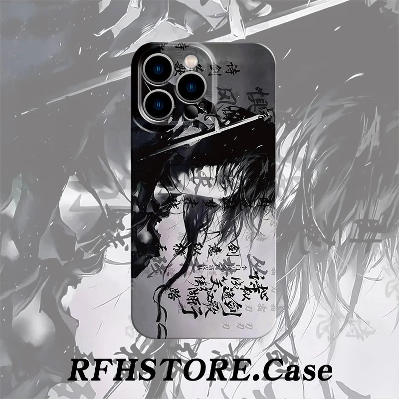 ZMGX水墨文字剑客适用iphone17/16pro菲林手机壳华为vivo小米oppo