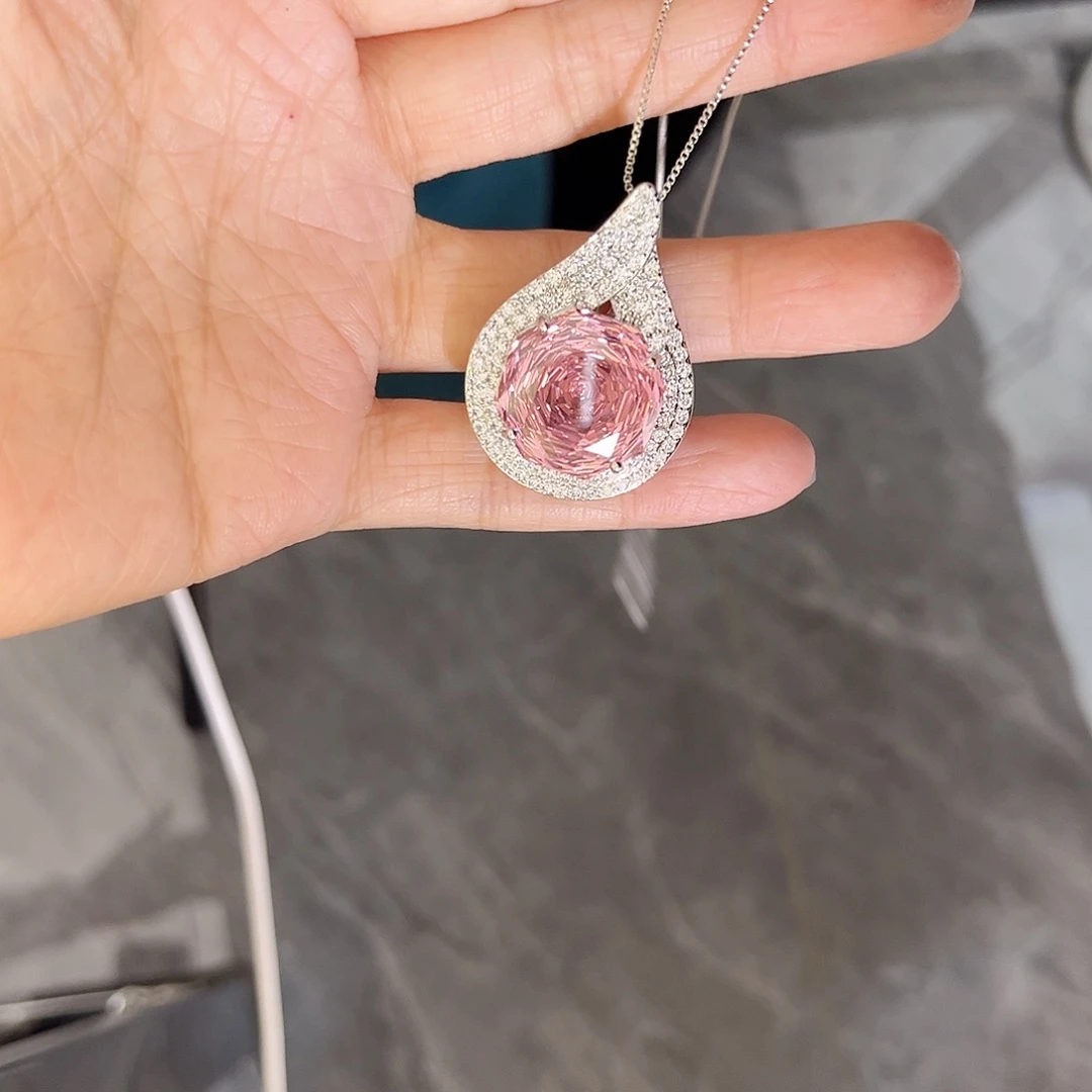 颈饰彩色蓝宝石银S925镶嵌