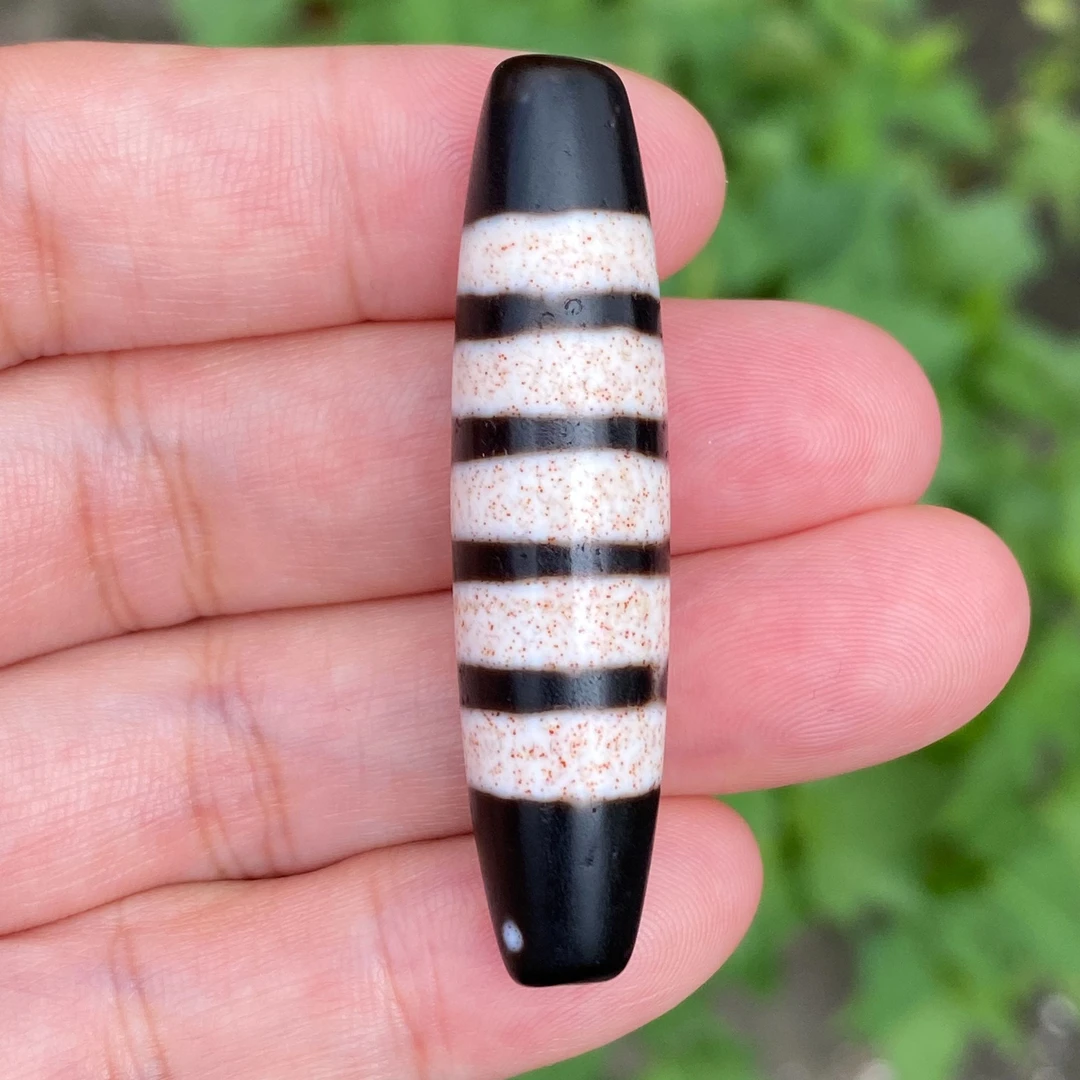 【一物一图】高油朱砂线珠文玩配件配饰单珠 尺寸49.6*11.9mm左右