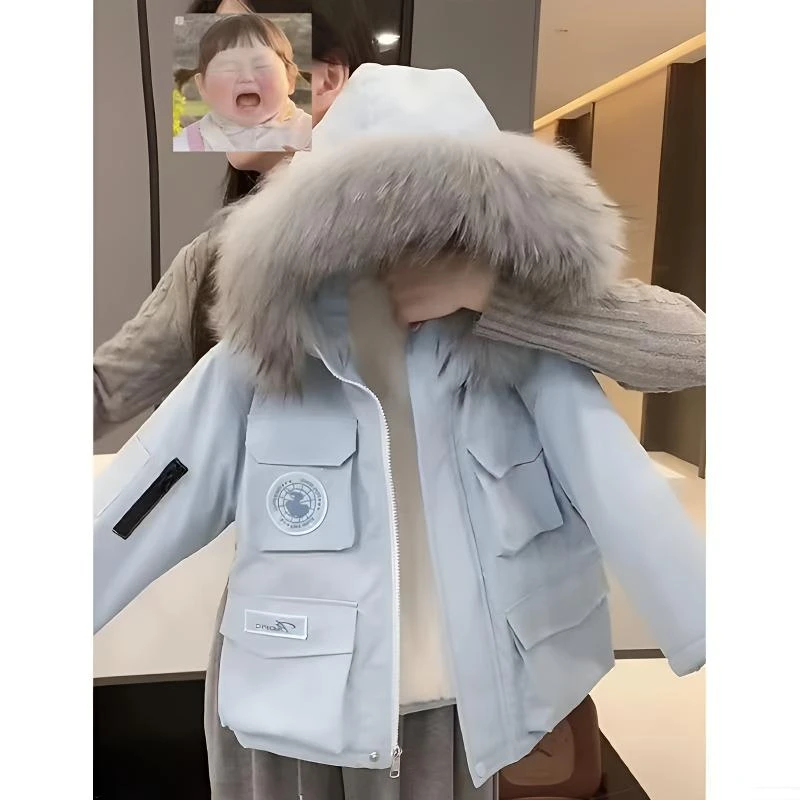 女童加厚派克服秋冬新款2026中大童网红爆款棉袄儿童冬季棉服外套