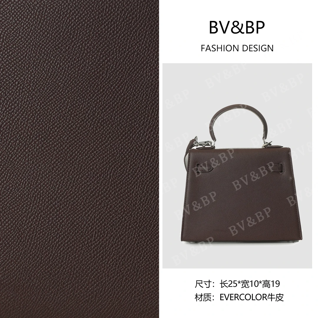 BV&BP· 原创设计 真皮高定单肩斜挎包  BV25-乌木色（双肩带）