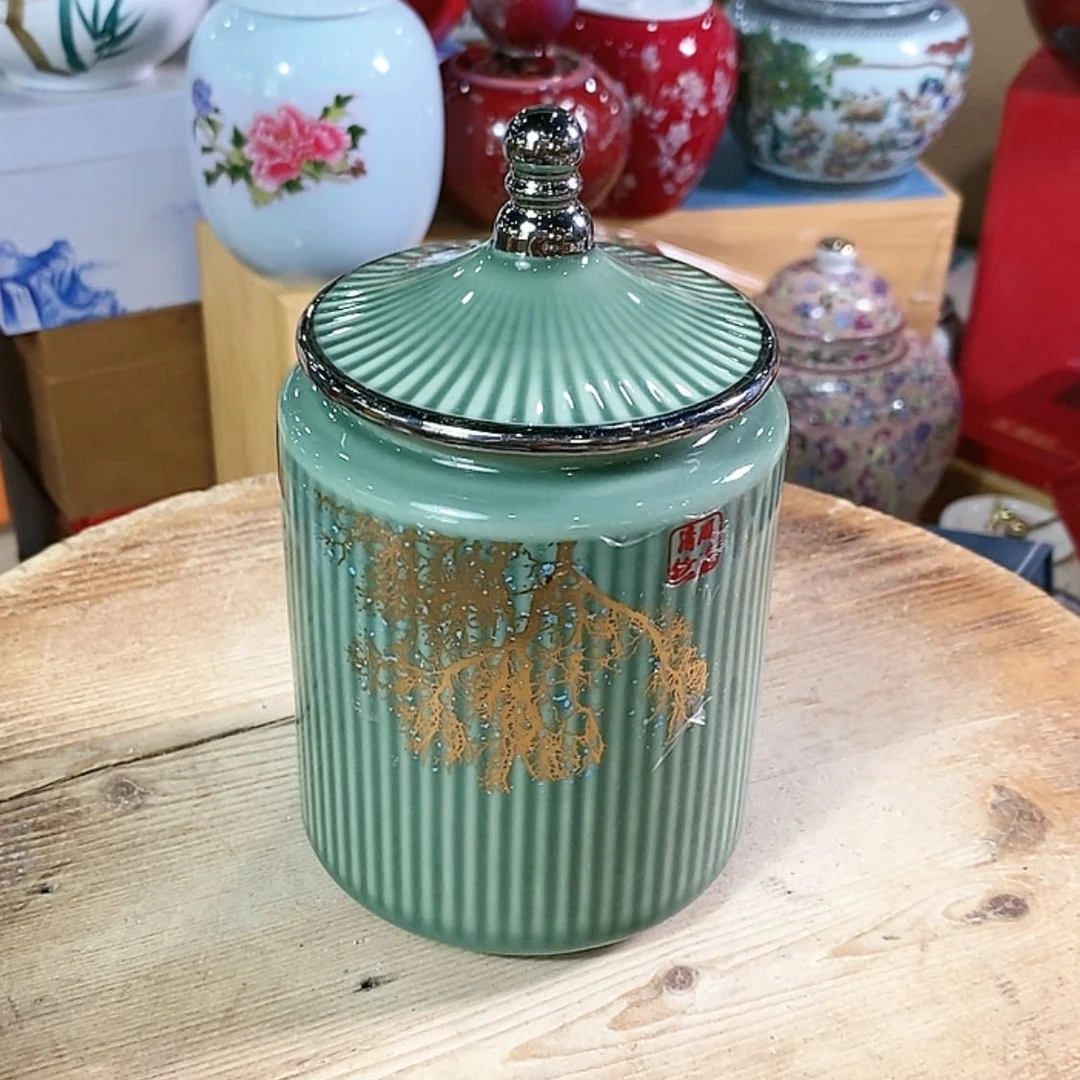 【闪购商品】瓷片陶瓷茶叶罐密封罐