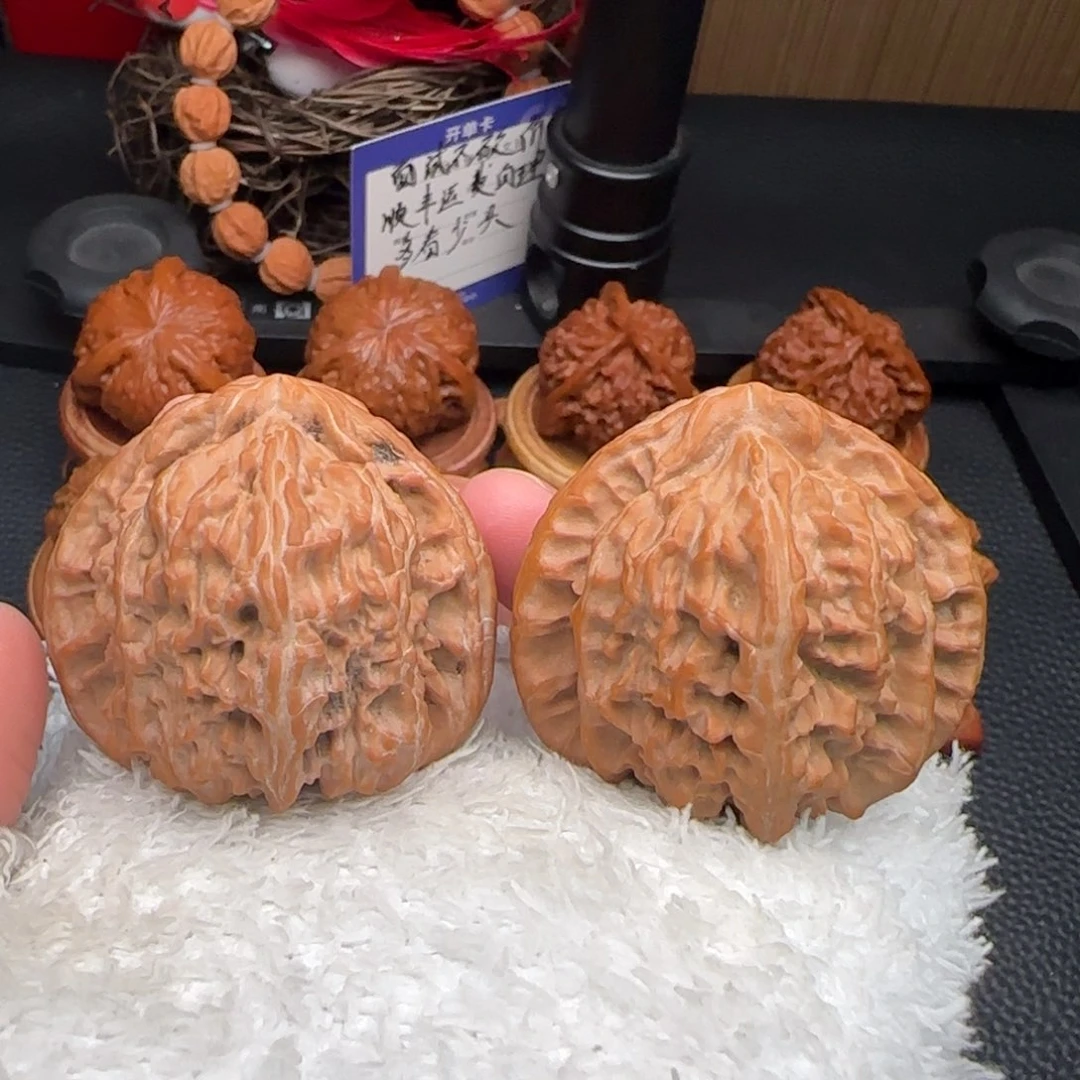 把件文玩核桃三角白全品43