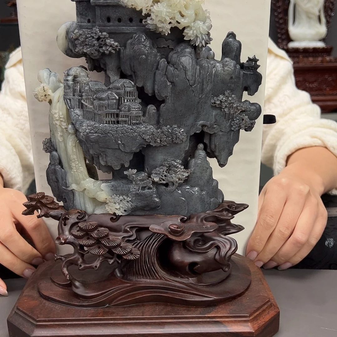 和田玉未镶嵌摆件