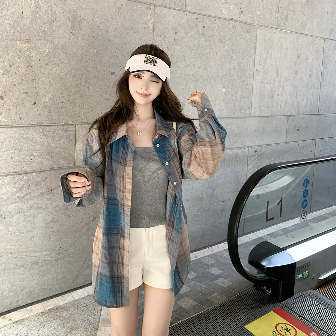 “Chill时髦亚麻格”100高品色织亚麻 格纹衬衫的慵懒松弛魔法！