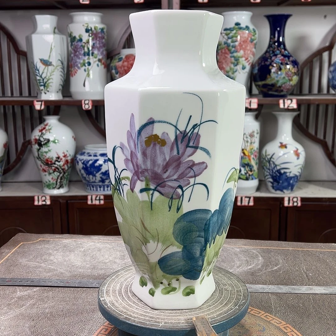 陶摆件景德镇陶瓷6紫荷