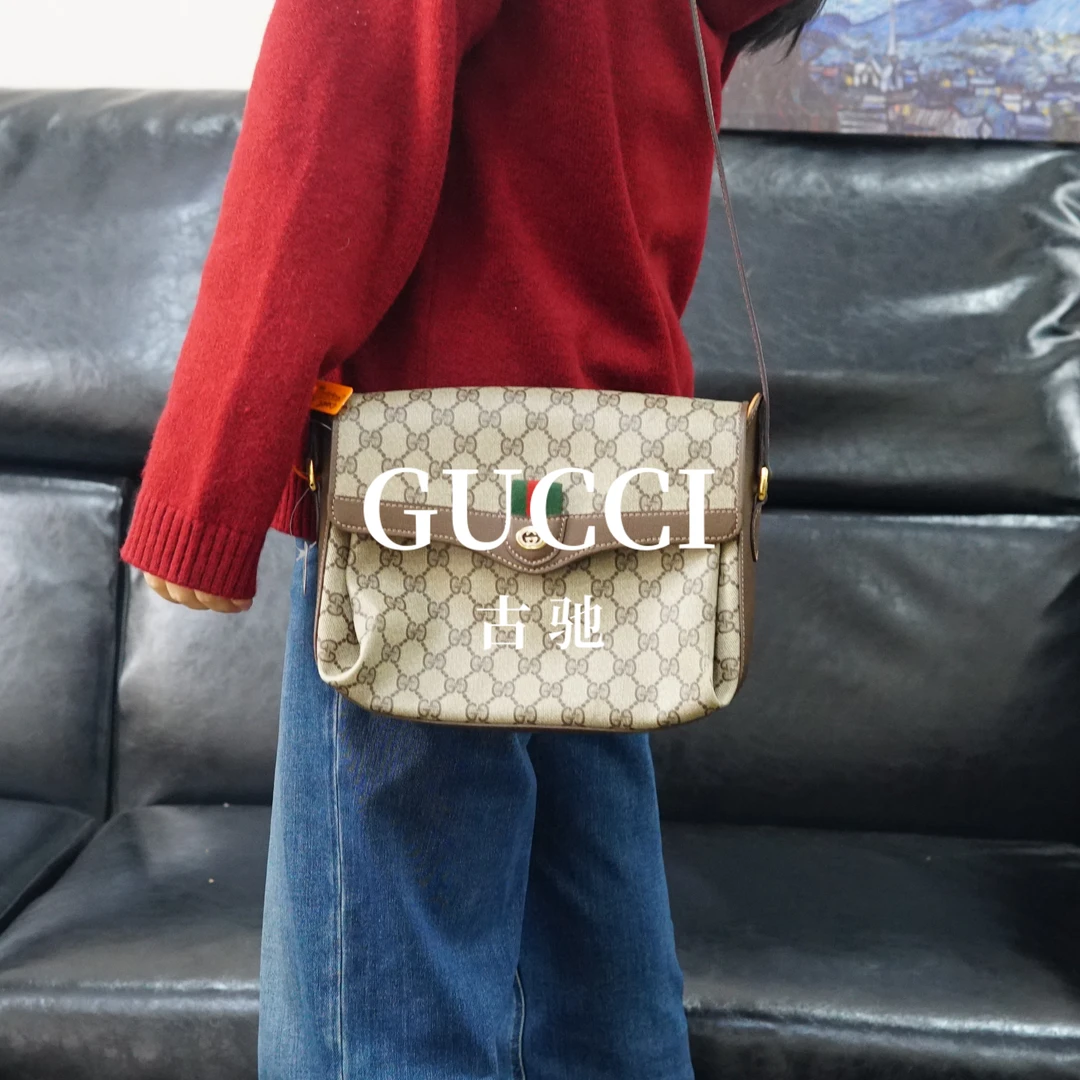 95新 GUCCI/古驰 老花斜挎包/JJ12715007/5007