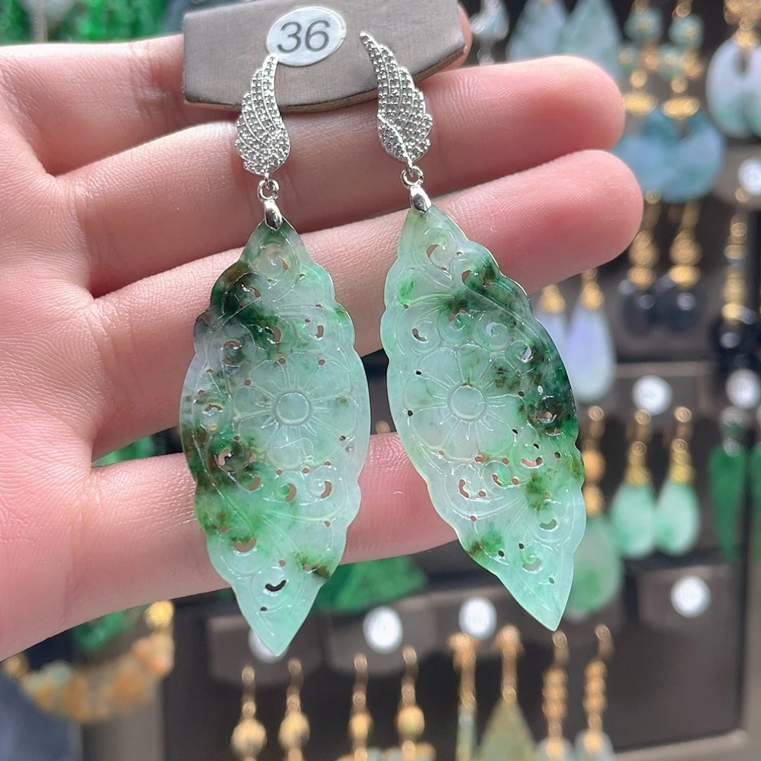 翡翠未镶嵌耳饰翡翠