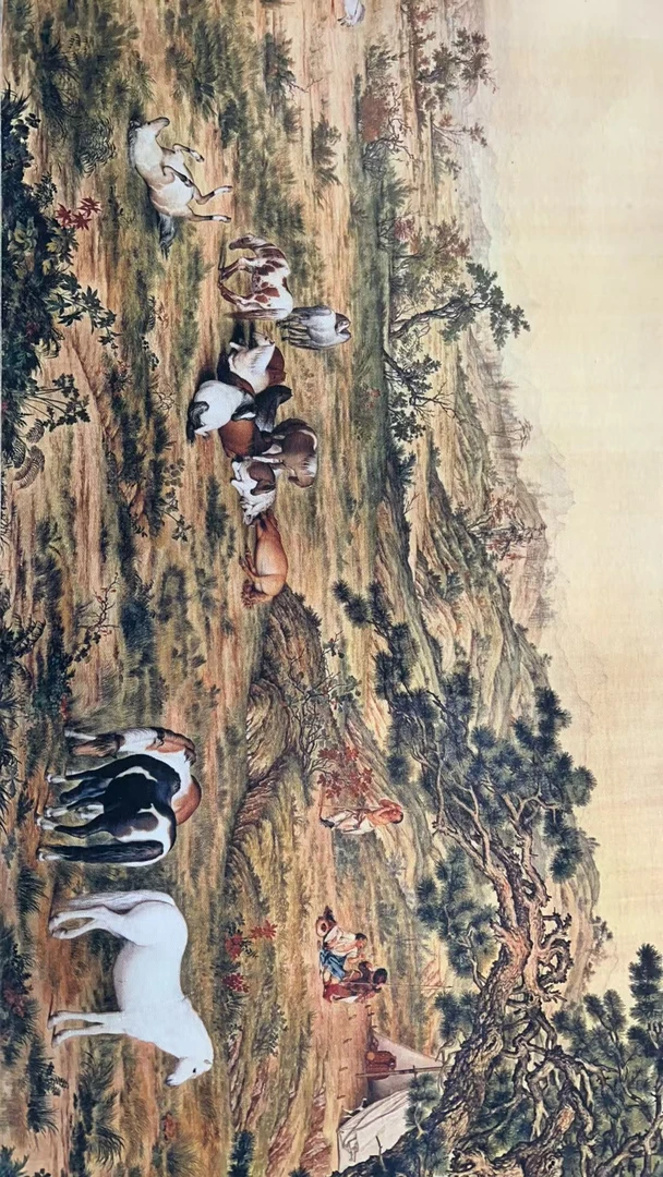 开播-《百骏图》【精品复仿】高清艺术微喷复刻画