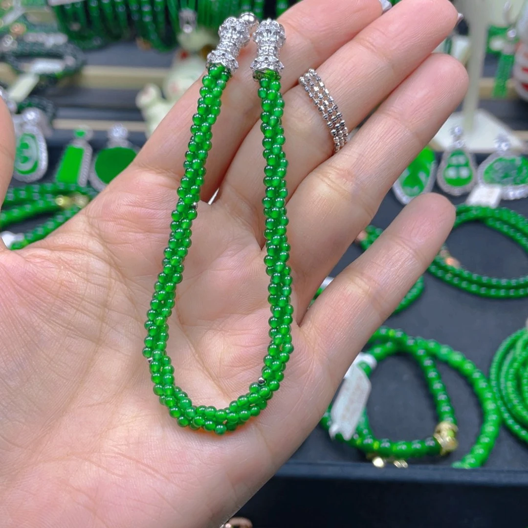 颈饰未镶嵌翡翠麻花链