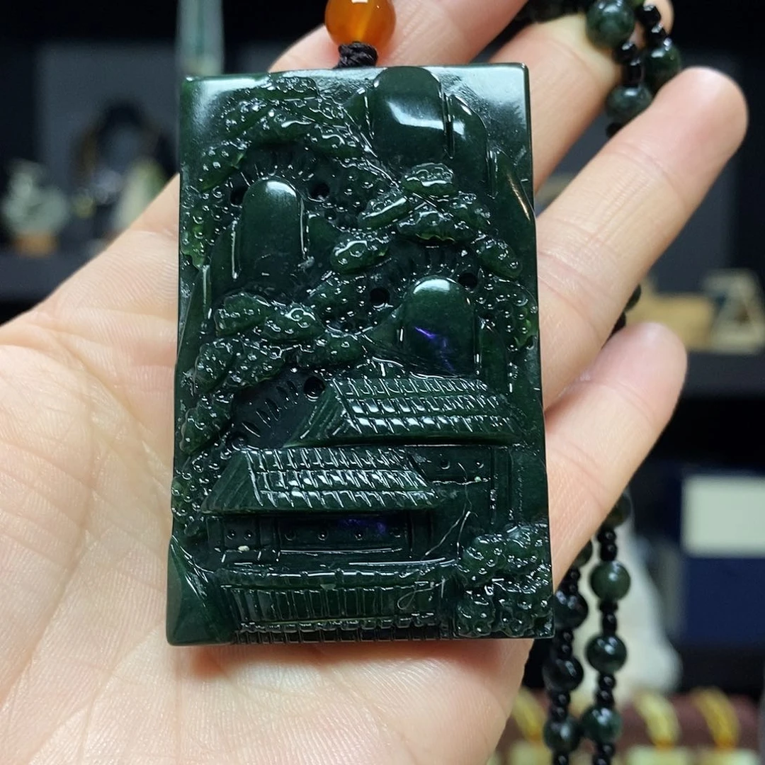 岫玉挂件挂件未镶嵌