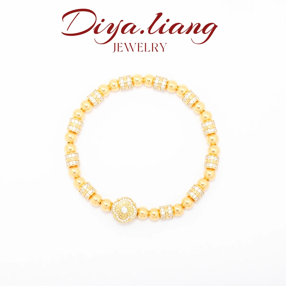 925银手链 梁雅帝新品【莲花罗盘】重工时尚设计感纯银手链