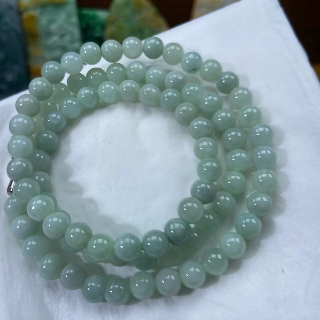 翡翠A货卡6果绿项链（超哥宠粉）翡翠项链