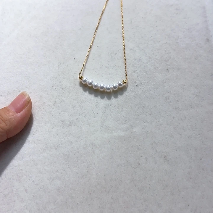 淡水珍珠银S925镶嵌颈饰