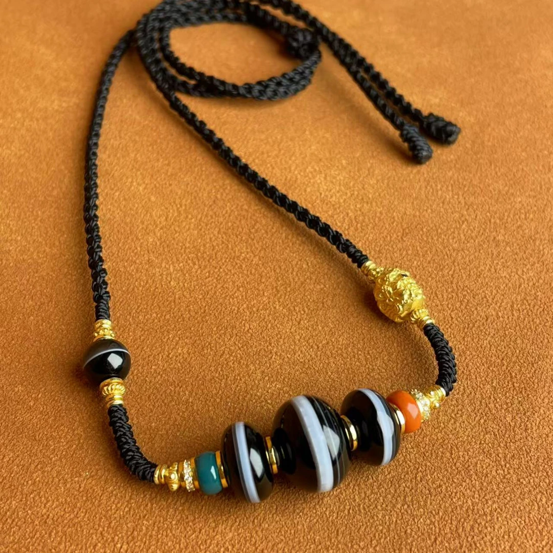 壹加师姐｜手工设计大黑天药师多宝锁骨链多样性发一6577F