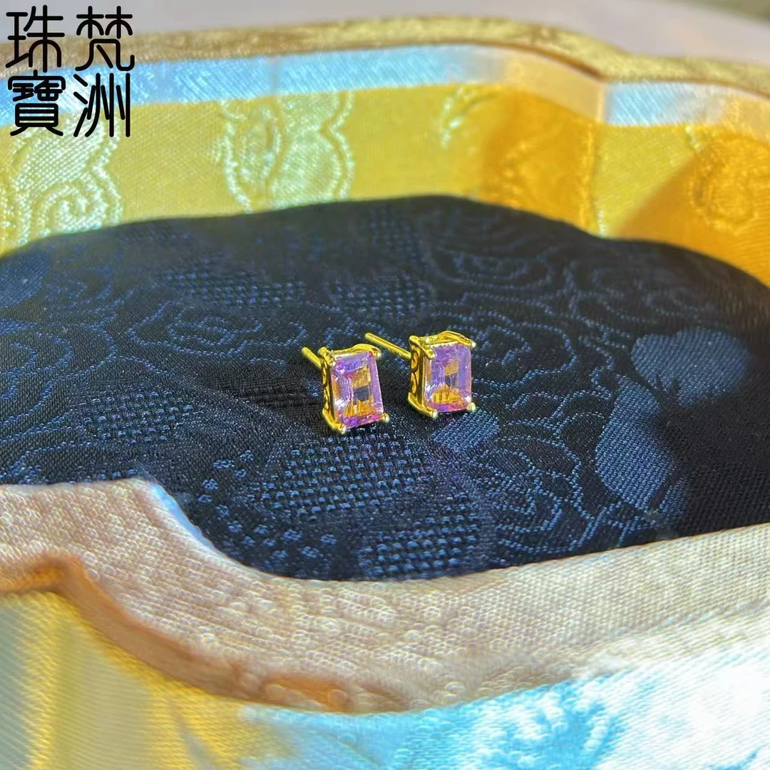 【梵洲】手工定制 碧玺耳钉 FZD3588 多样性发一