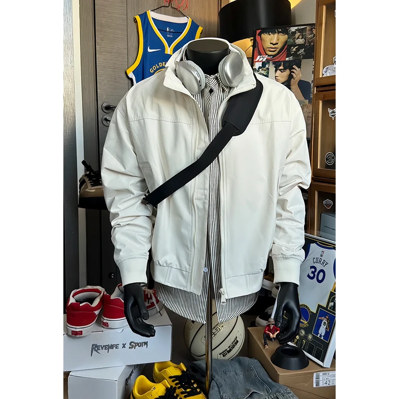 美式三防哈灵顿夹克男款cleanfit高级感短款廓形棒球服防水外套