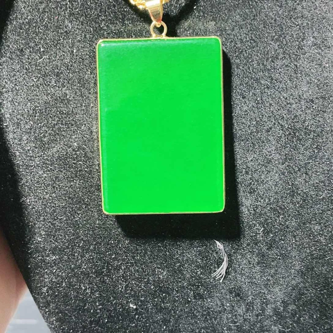 翡翠颈饰14K金镶嵌吊坠