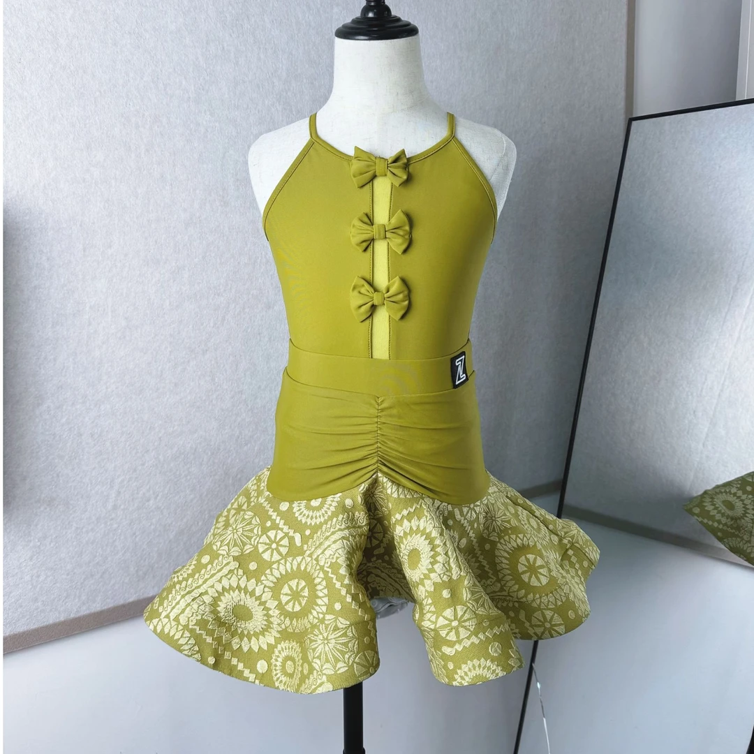 织恩舞春夏新品爆款抖店特供少儿无袖拉丁舞练功拉丁舞蹈服夏季