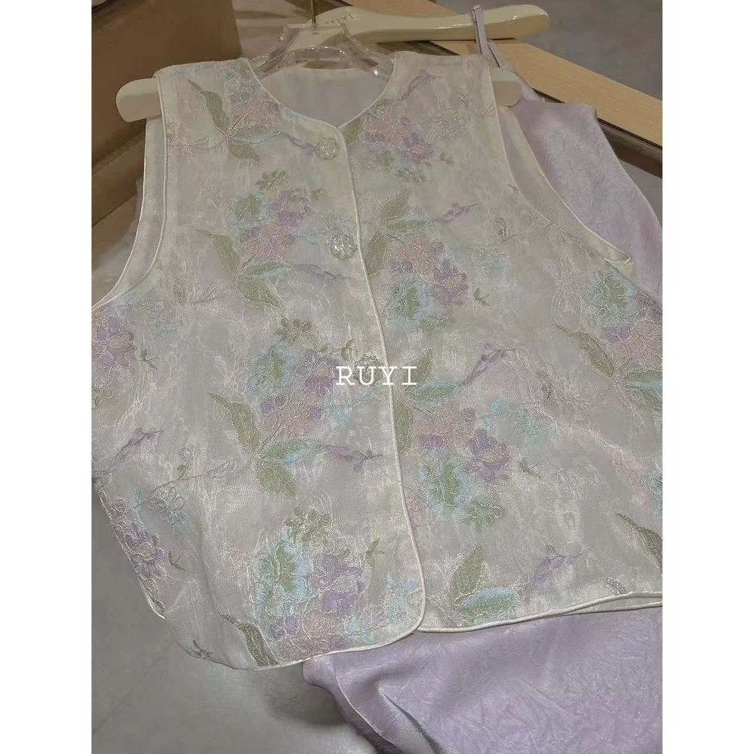 入艺875【Y I月下】新中式设计重工精致点缀马甲+人鱼裙RY2530405