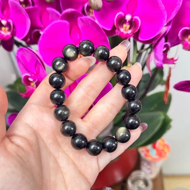 ZJJ85天然水晶金曜石11mm