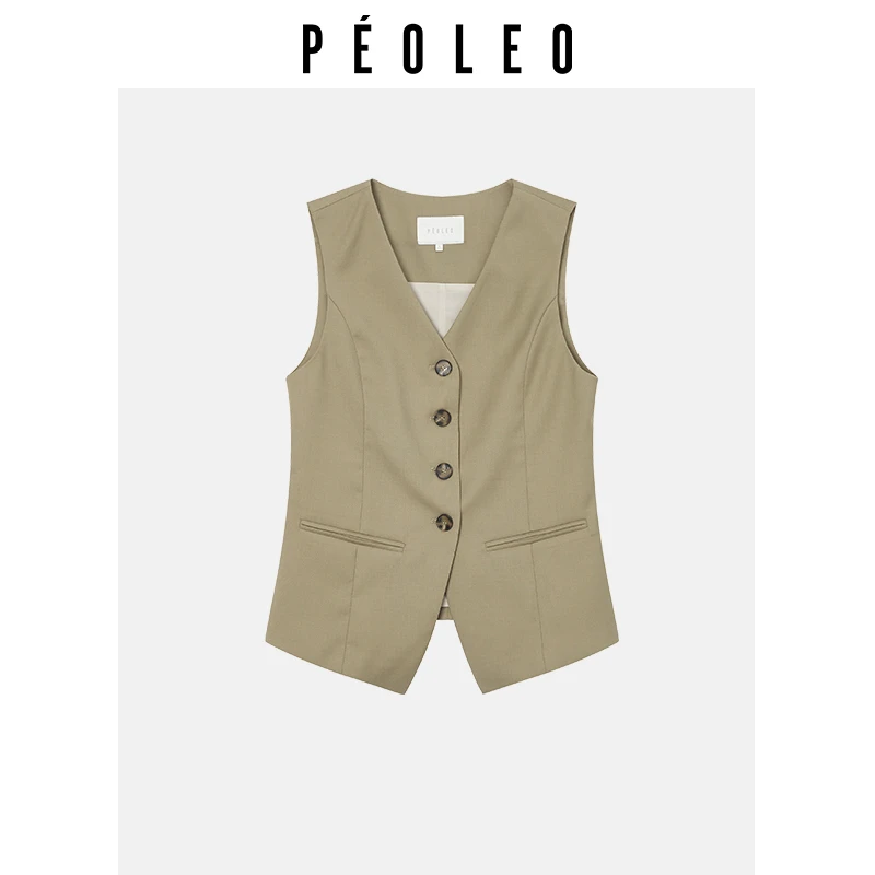 飘蕾2025夏季新款简约气质时尚气质无袖短款马甲上衣女DJ4108009