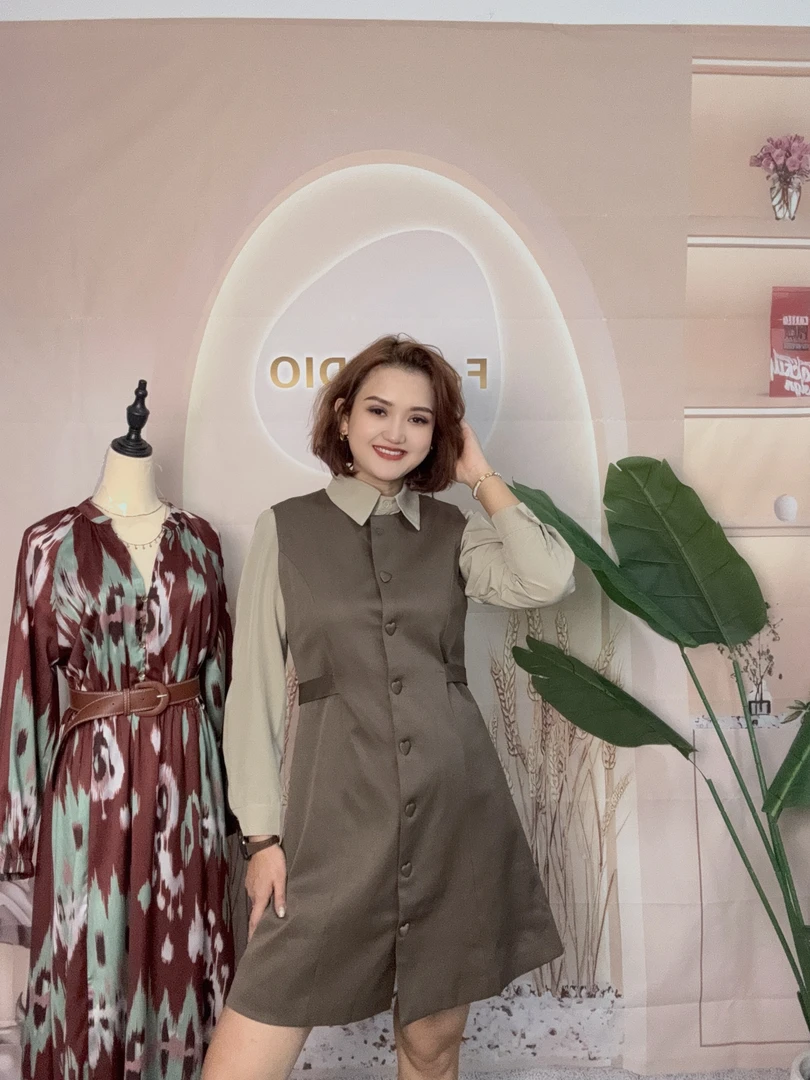 简约通勤裙套2025夏春新款气质百搭天丝衬衫收腰显瘦马夹裙套装女