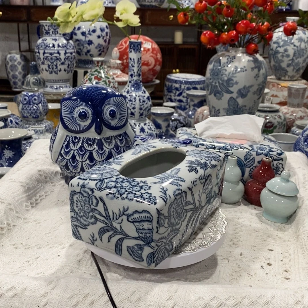 【闪购商品】摆件冰裂纹纸巾盒……