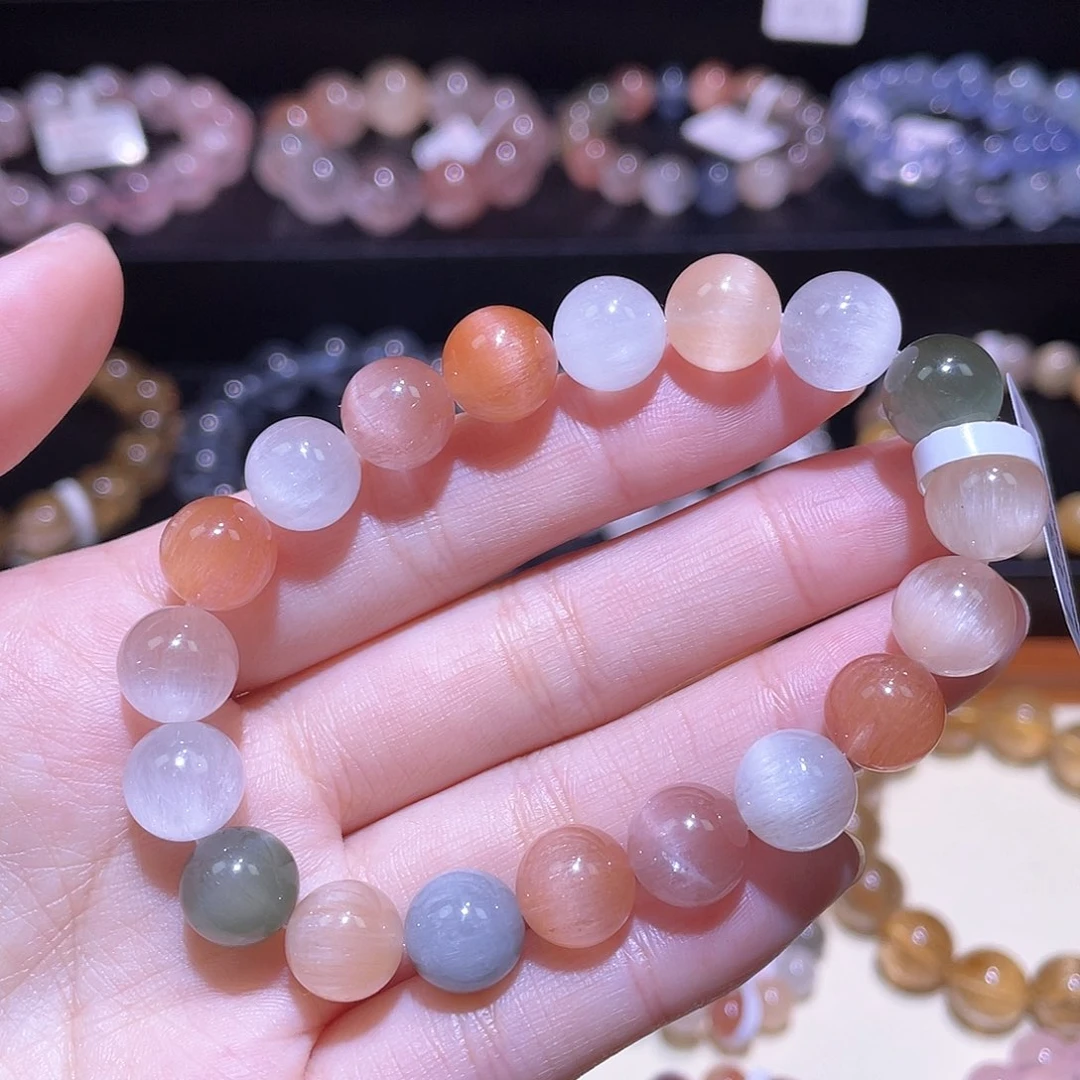 水晶手链未镶嵌兔毛手链，晶体通透10.3