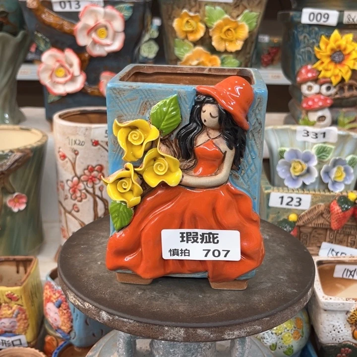 紫砂花盆粗陶材质多肉花盆