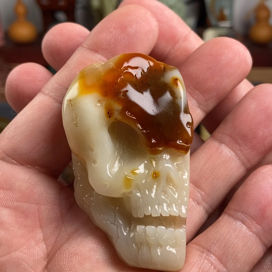 家***材岫玉未镶嵌手把件