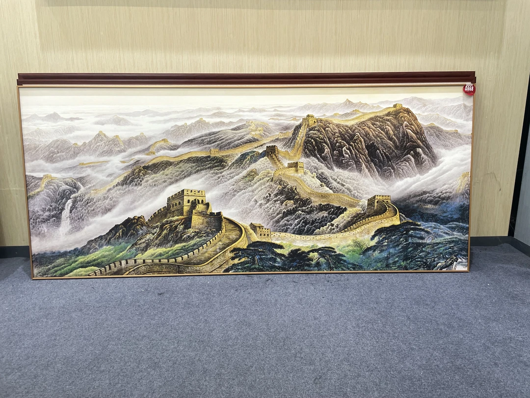 D868新中式210x90cm山水画客厅装饰画沙发背景墙挂画