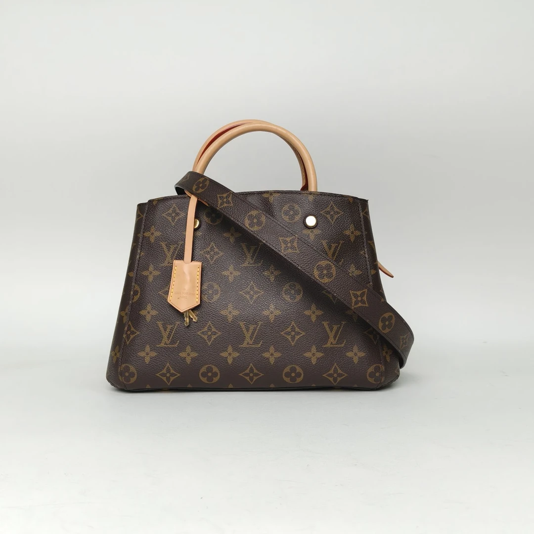 95新 LouisVuitton/路易威登 【娇】蒙田 BB老花金扣 18年 907733