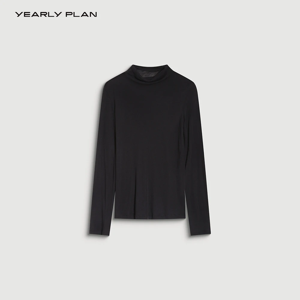 YEARLY PLAN 2025冬 简约高领亲肤舒适基础针织上衣 3136