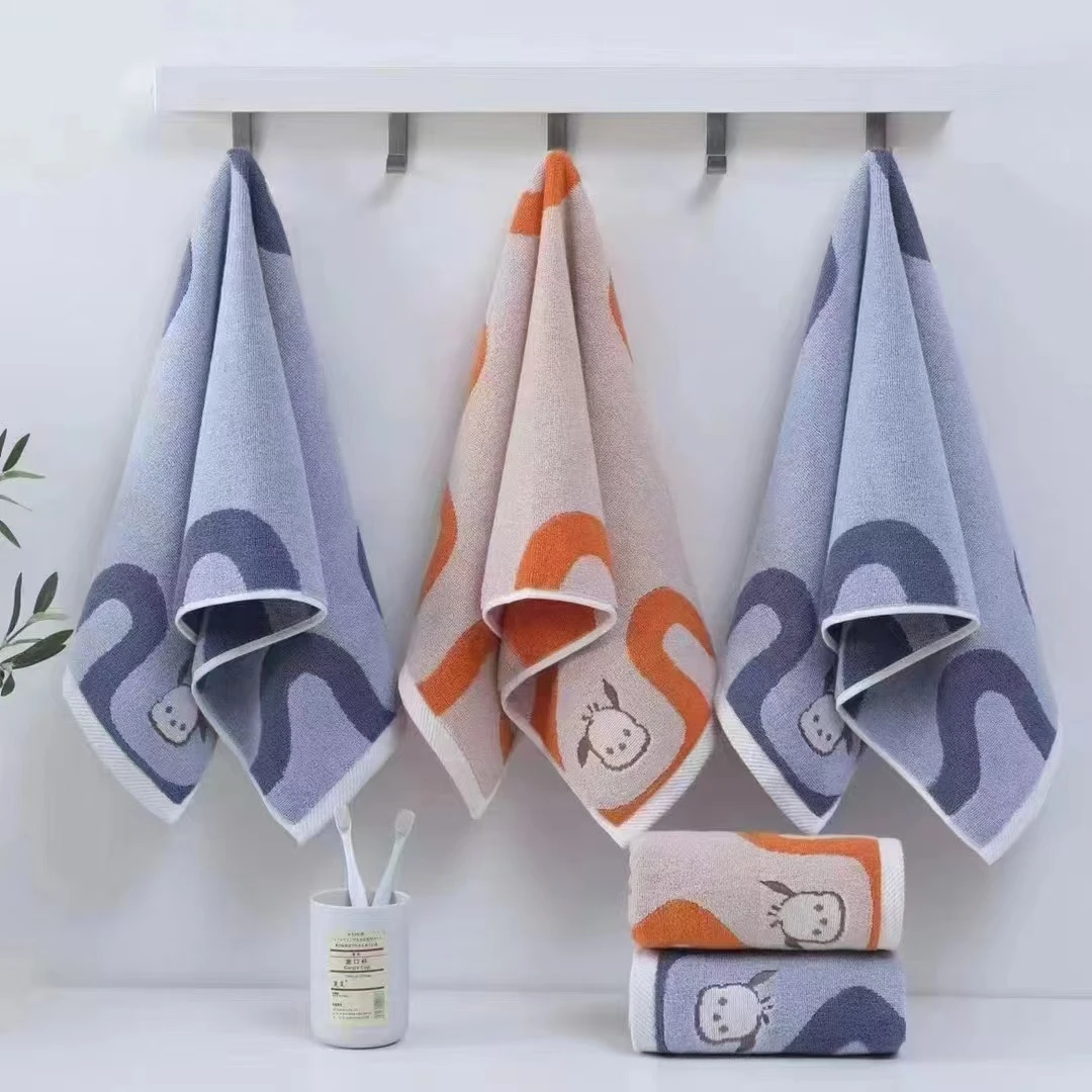 [波浪纹狗狗] 纯棉毛巾35X75尺寸