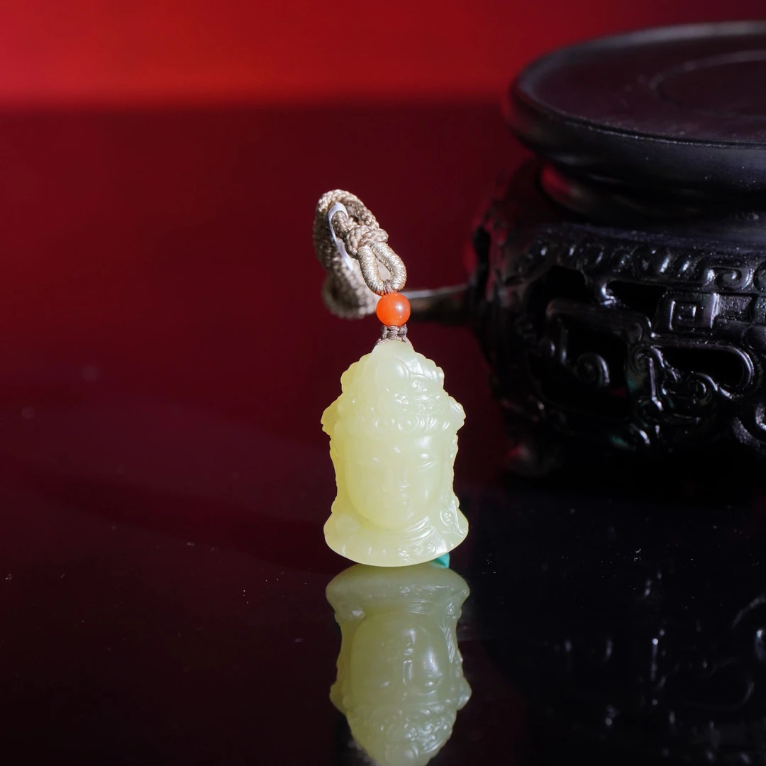 C20-AAA级【天然和田玉佛首挂坠】14.86g-YD11160011001085