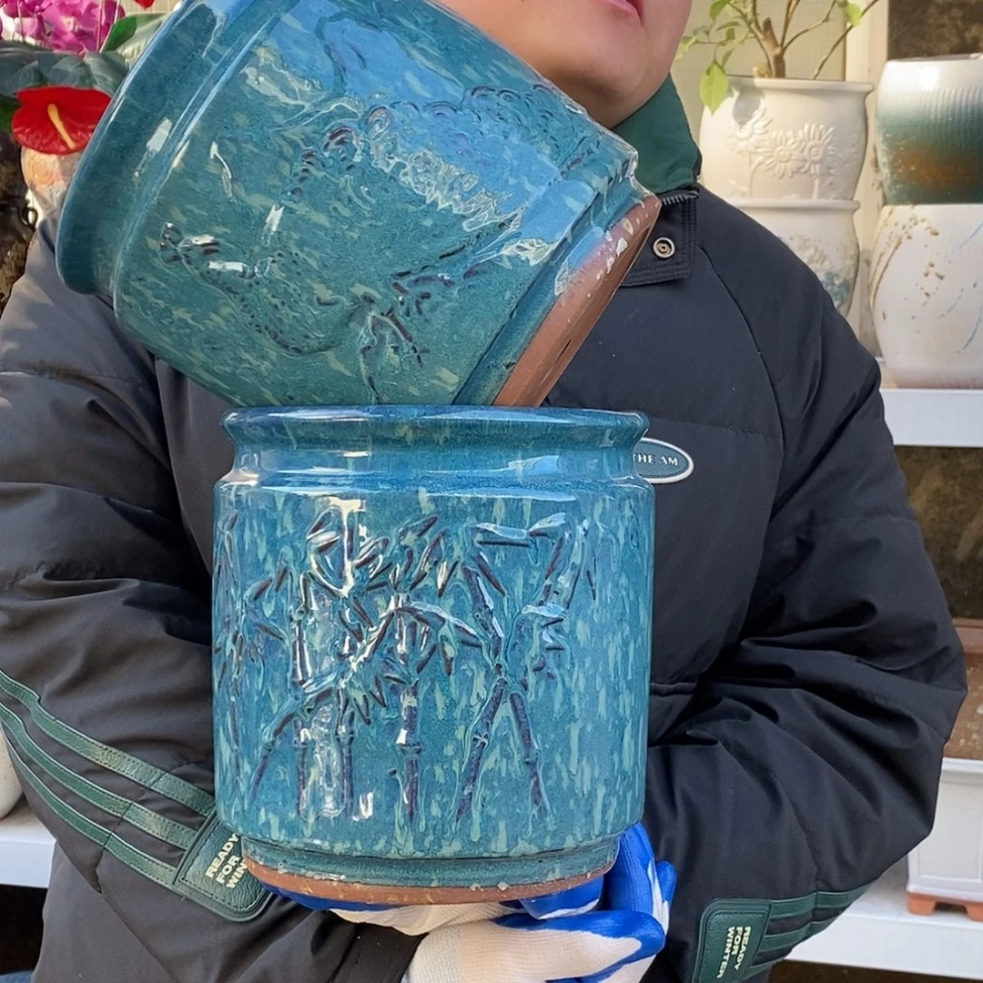 花盆紫砂口20高20处理俩个