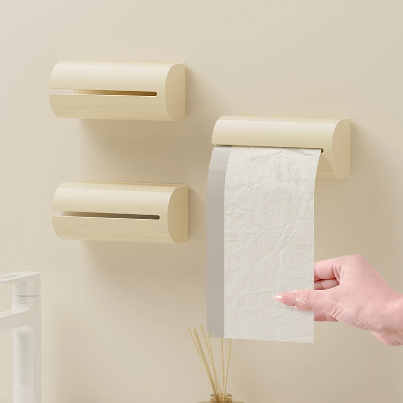 橱明星垃圾袋收纳盒家用简约厕所浴室壁挂式免打孔创意收纳垃圾袋